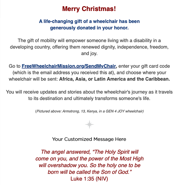 Christmas eCard with Armstrong